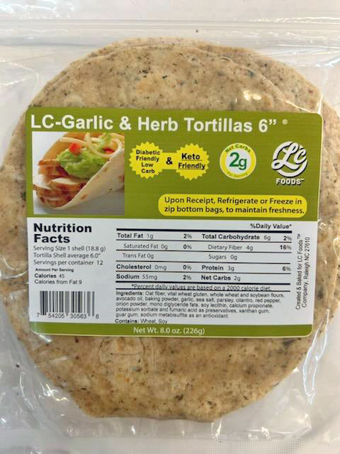 Low Carb Garlic & Herb Tortillas 6